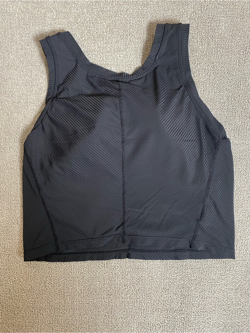PrAna Elda Bra Ribbed Active Crop Top W Sports Bra Support- Yoga Athleisure